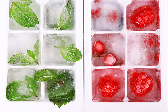 Ice-cubes-with-forest-berries