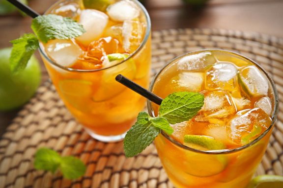 minty fresh iced tea